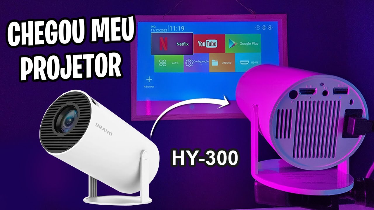 MINI PROJETOR HY 300 - O que você precisa SABER antes de COMPRAR!!!