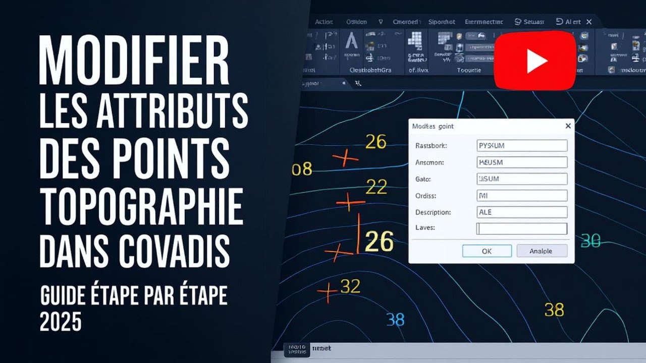 Comment Modifier les Attributs des points topographie dans covadis Guide étape par étape 2025