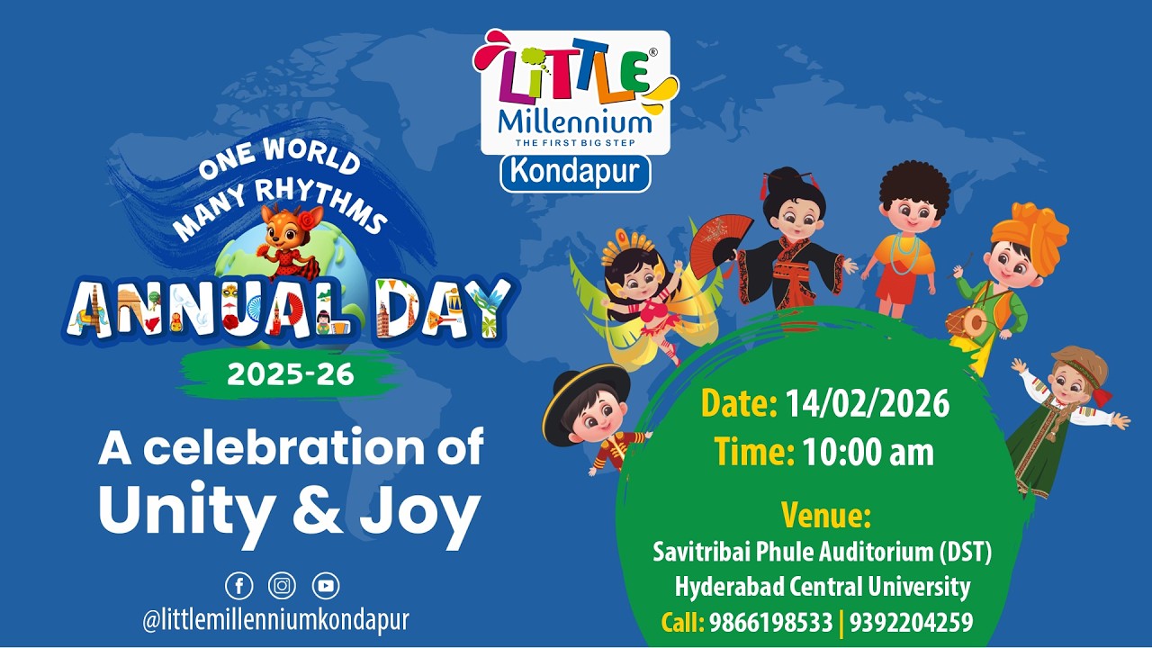 16th Annual Day Celebrations LIVE | Little Millennium Kondapur | One World Many Rhythms | Feb 14