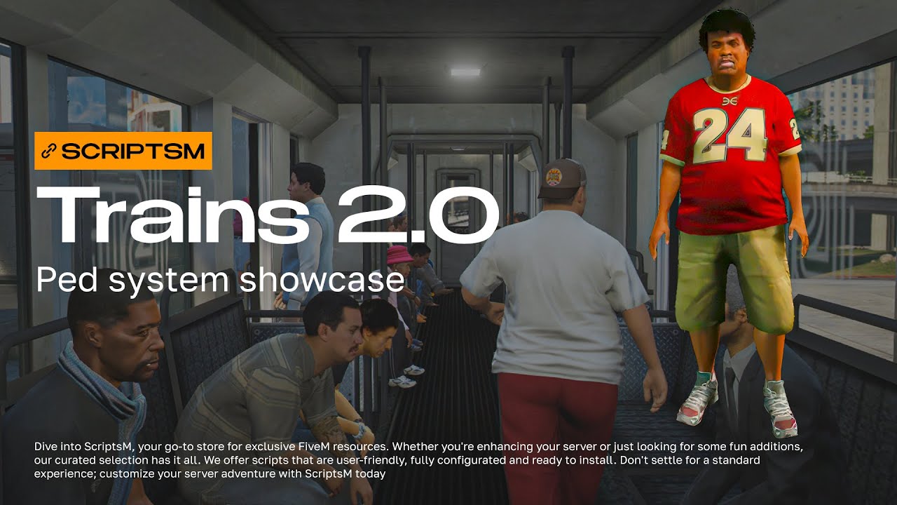 Trains 2.0 | Peds System Showcase | FiveM Script #scriptsm