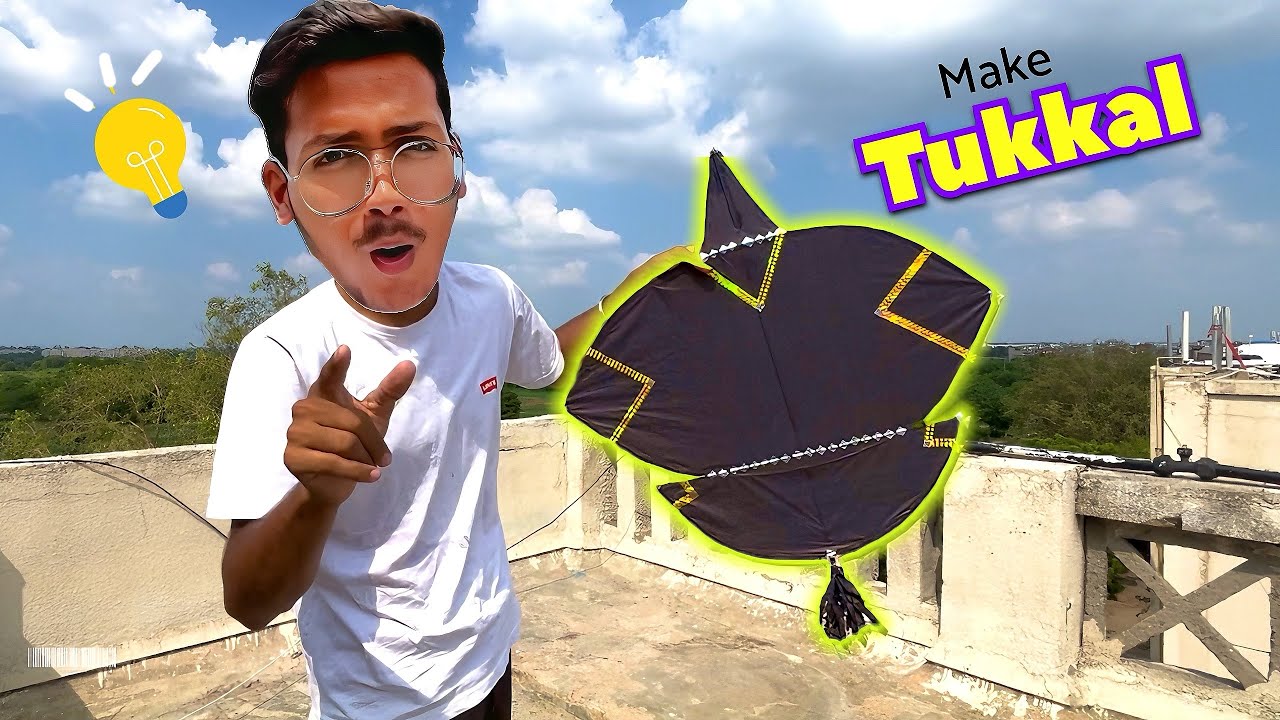 HOW TO MAKE TUKKAL🪁 | Kite Making At Home #bigkite