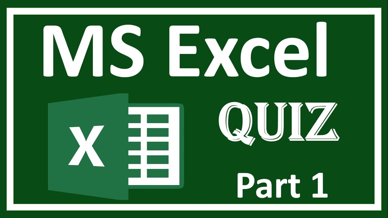 MS Excel Quiz Part 1 | Superb Madhu24