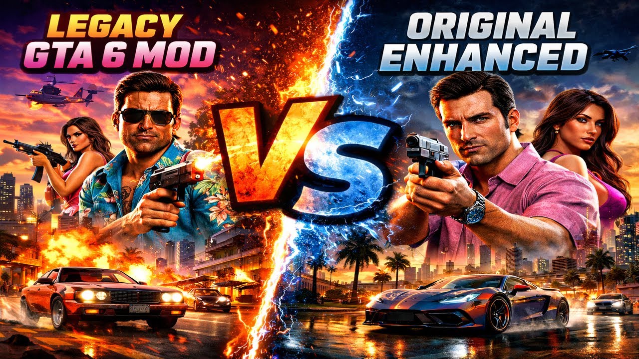 Legacy GTA6 mod VS orginal Enhanced|Graphics Comparison(RTX 5080 SUPRİM X)