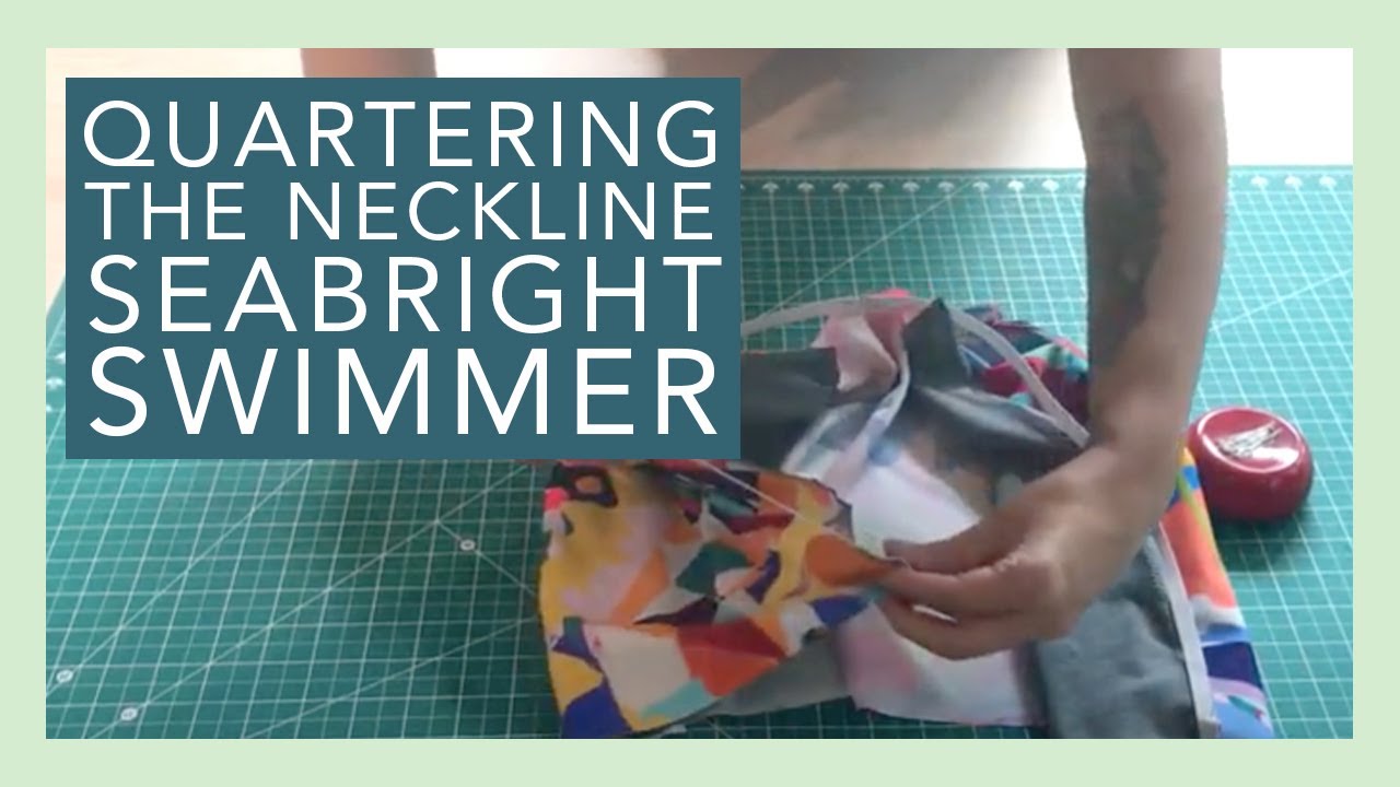 Quartering the Neckline of the Seabright Swimmer Pattern | Friday Pattern Company