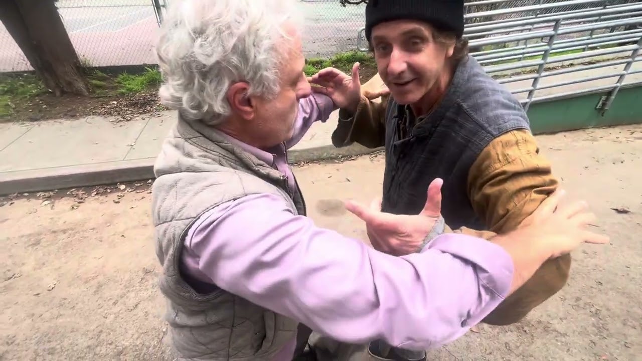 Push hands coupling for fist under elbow and rooster in Chen pan ling tai ch