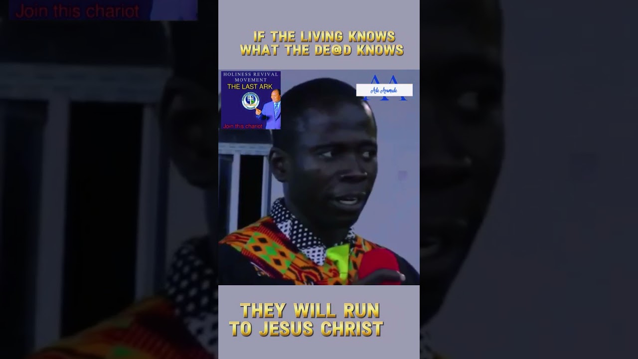 If the living knows what the de@d knows, they will run to Jesus Christ 