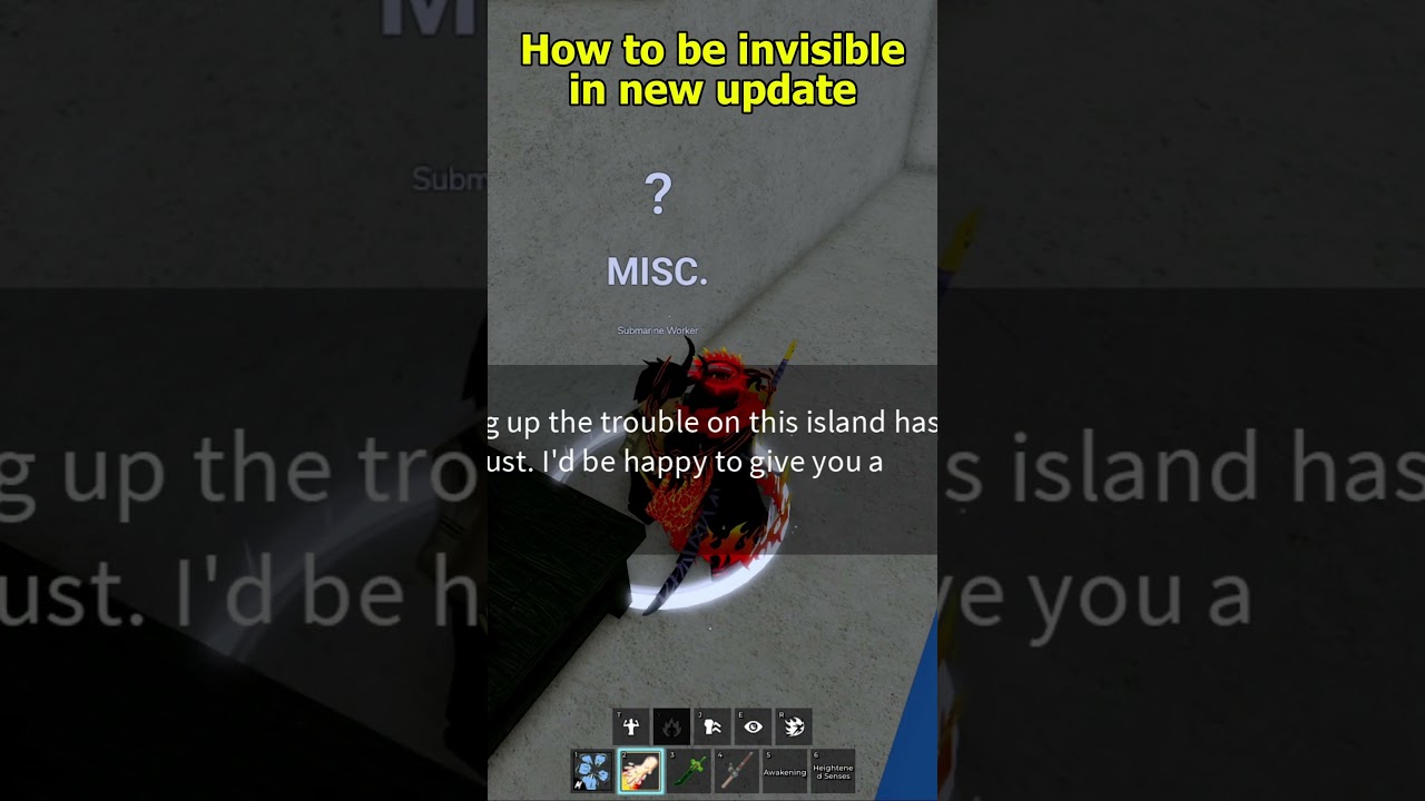 New invisible glitch in Blox Fruits