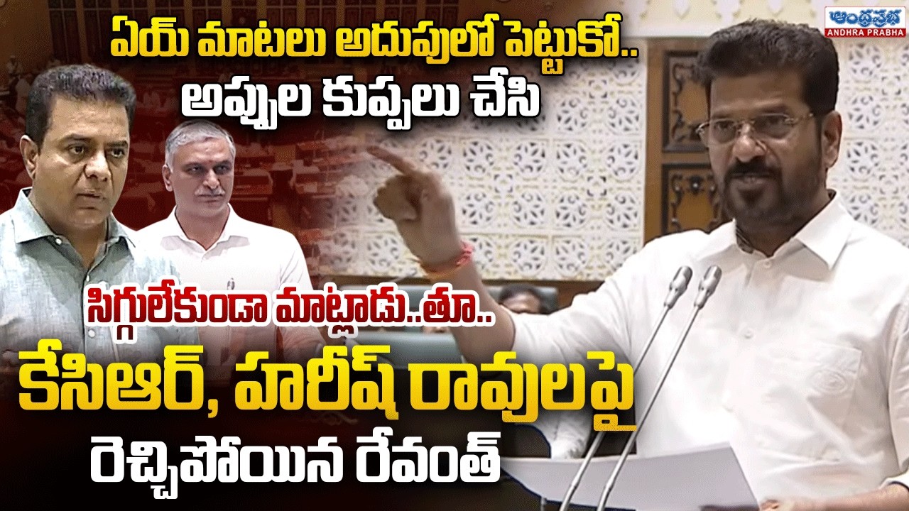 సిగ్గులేకుండా మాట్లాడు..తూ..| CM Revanth Reddy Aggressive Comments on BRS | Harish Rao | KCR