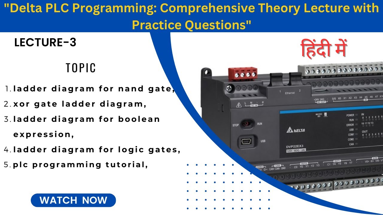 Logic gates use in plc programming in Hindi  | ladder diagram for logic gates | plc programming |