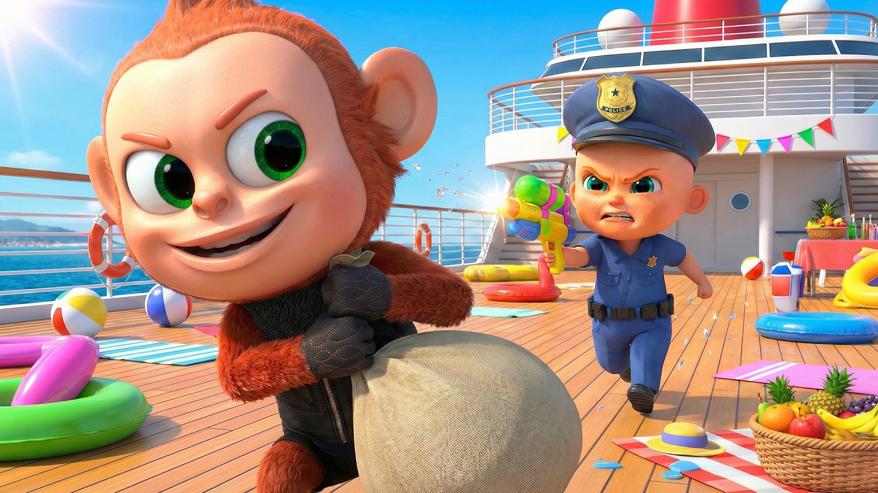 Funny Police Boat Trap! 🚓🚤 Brave Rescue Plan on the Sea | Cartoon for kids | BST Police Patrol