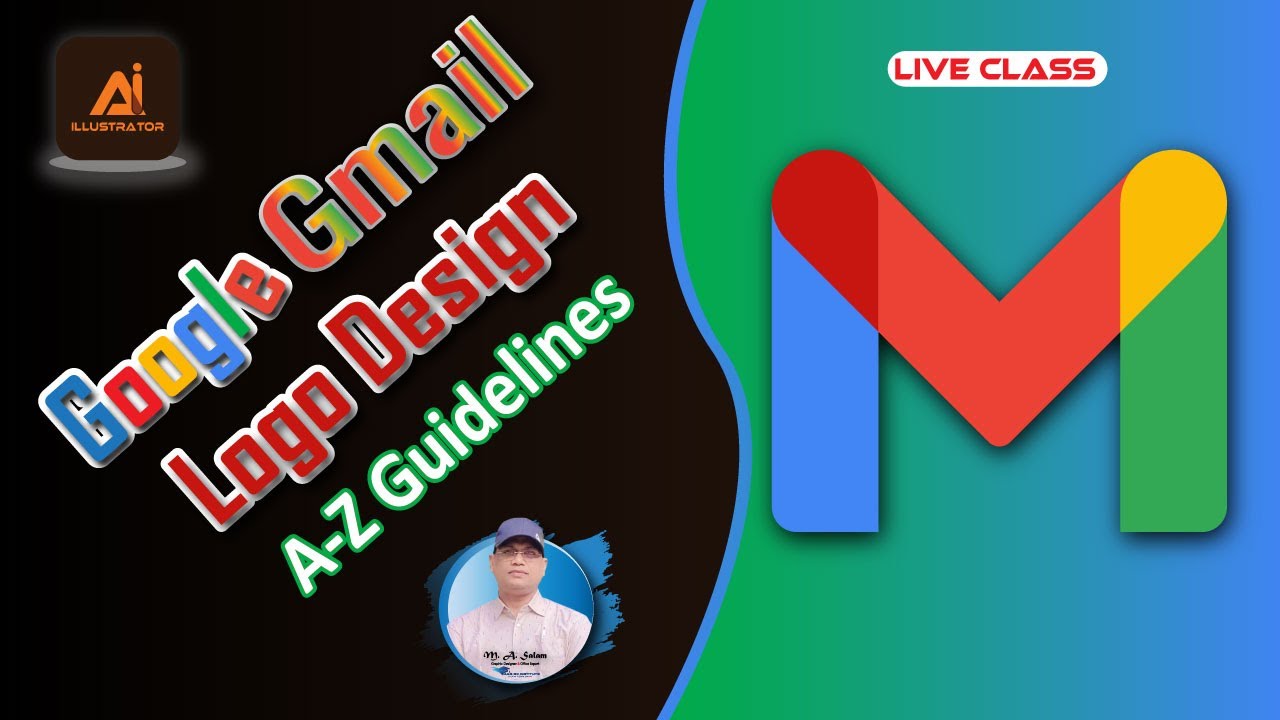 Google Gmail Logo Design in Illustrator | Gmail Logo Design | Gmail Logo Create In Illustrator
