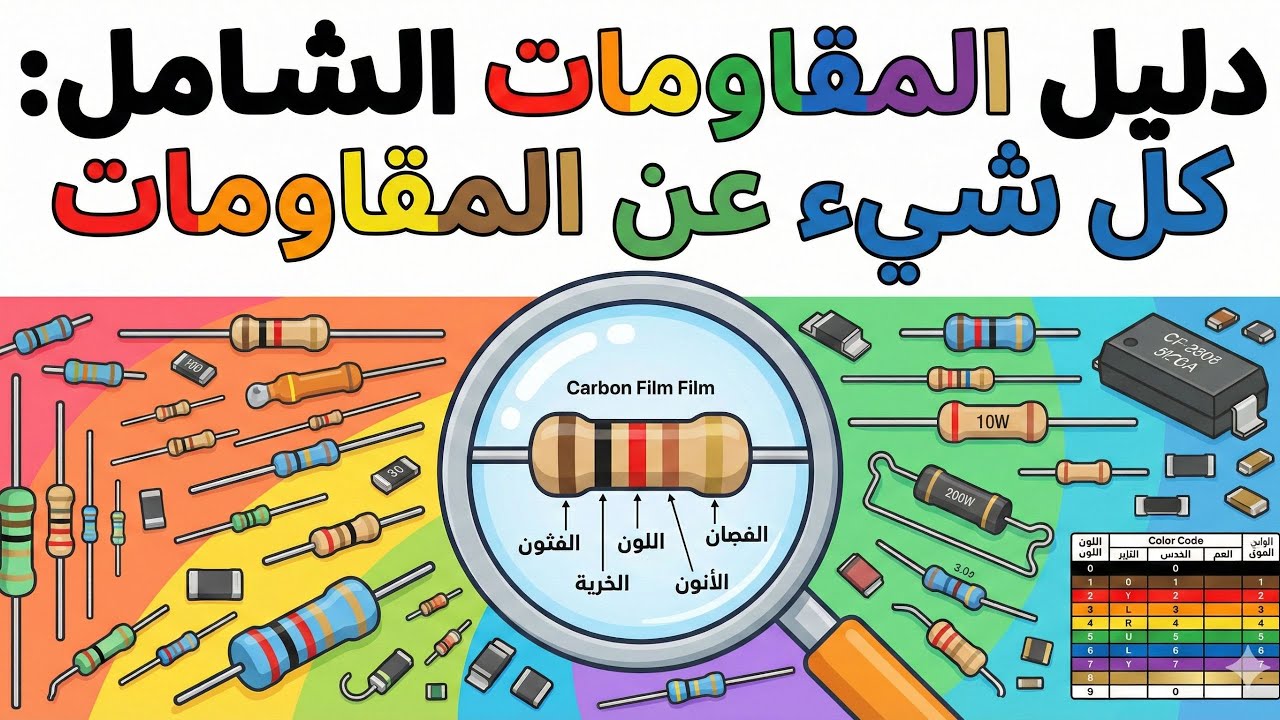 ما لا تعرفه عن المقاومات! أنواعها، رموزها، وطريقة قراءة قيمتها