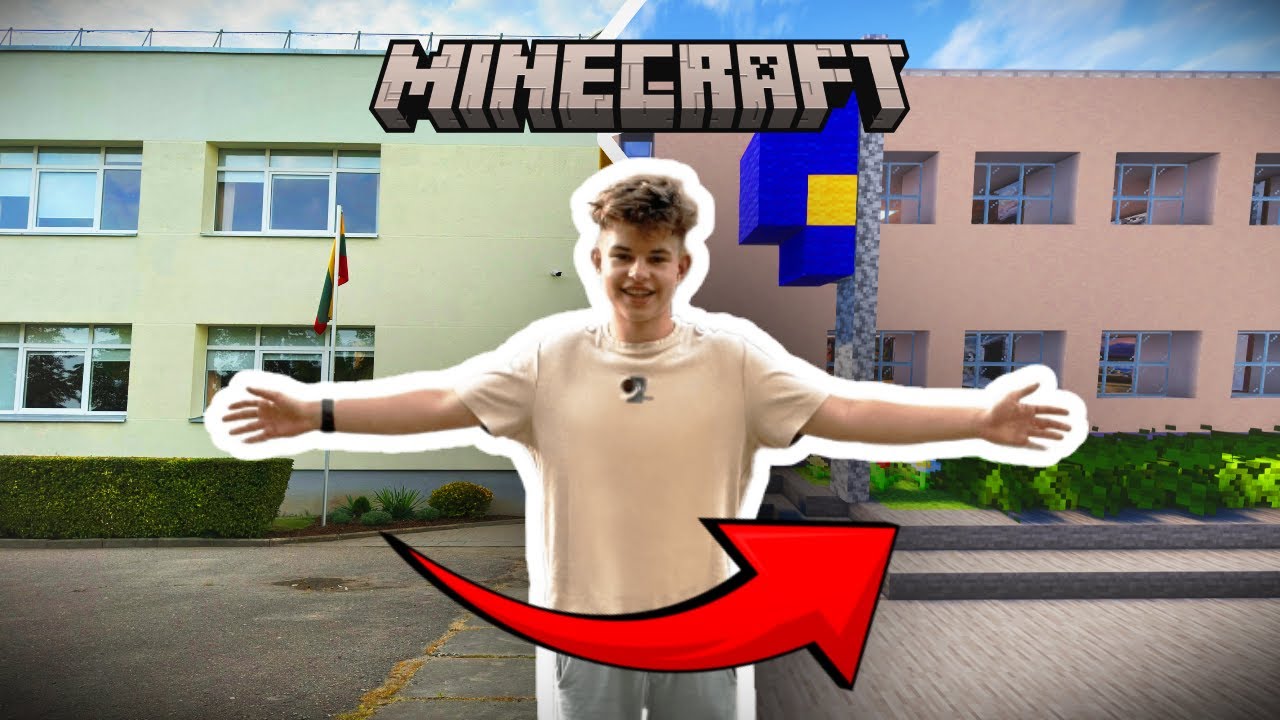 Aš Pastačiau Savo Mokyklą MINECRAFTE!