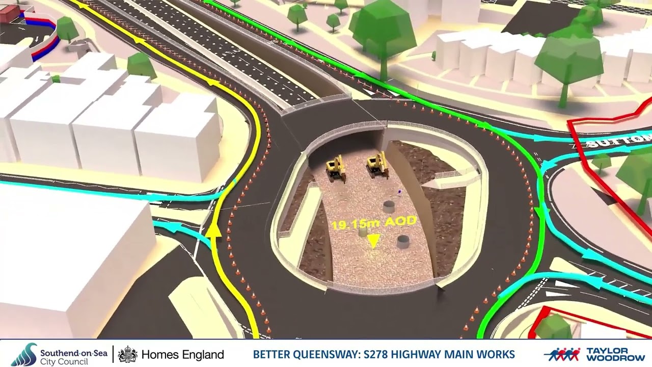 Better Queensway animation explainer for the highways works