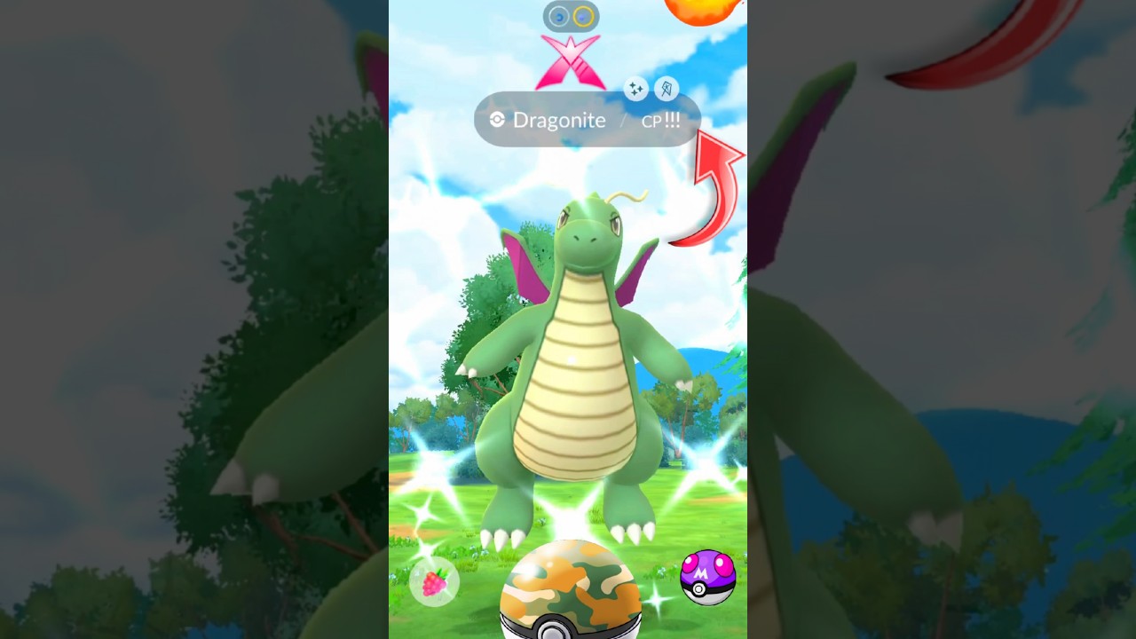 Appear! 4000 CP✨️Shiny Dragonite in #pokemongo #shorts