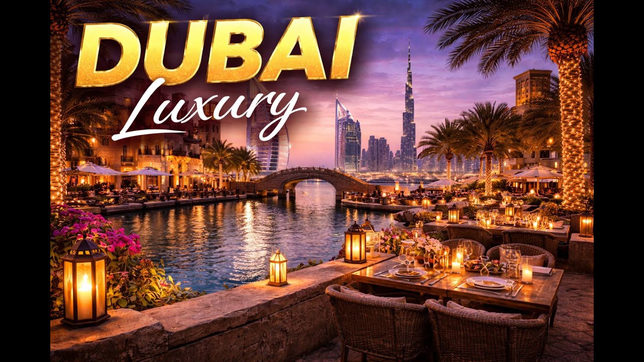 Experience the luxury and beauty of Dubai at sunset.
