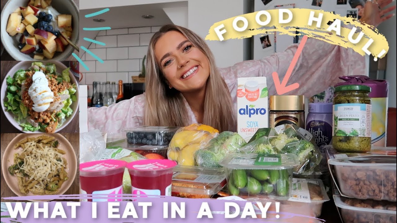 WHAT I EAT IN A DAY & FOOD HAUL! ☕️ MY FULL DAY OF EATING TO STAY FIT! | EmmasRectangle