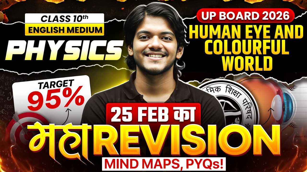 Class 10th English Medium | Physics | Human Eye Colour World | Mindmaps, PYQs | Maha Revision