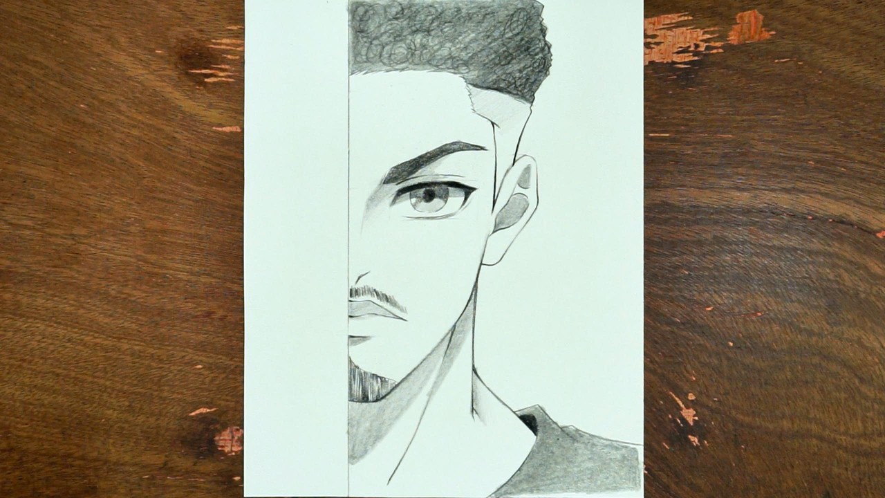 Drawing an Afro Anime Character || Anime Pencil Drawing Tutorial