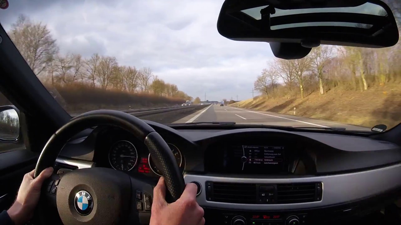 Bmw 330d xDrive fast drive on German Autobahn POV 251km/h acceleration  Part 1/3