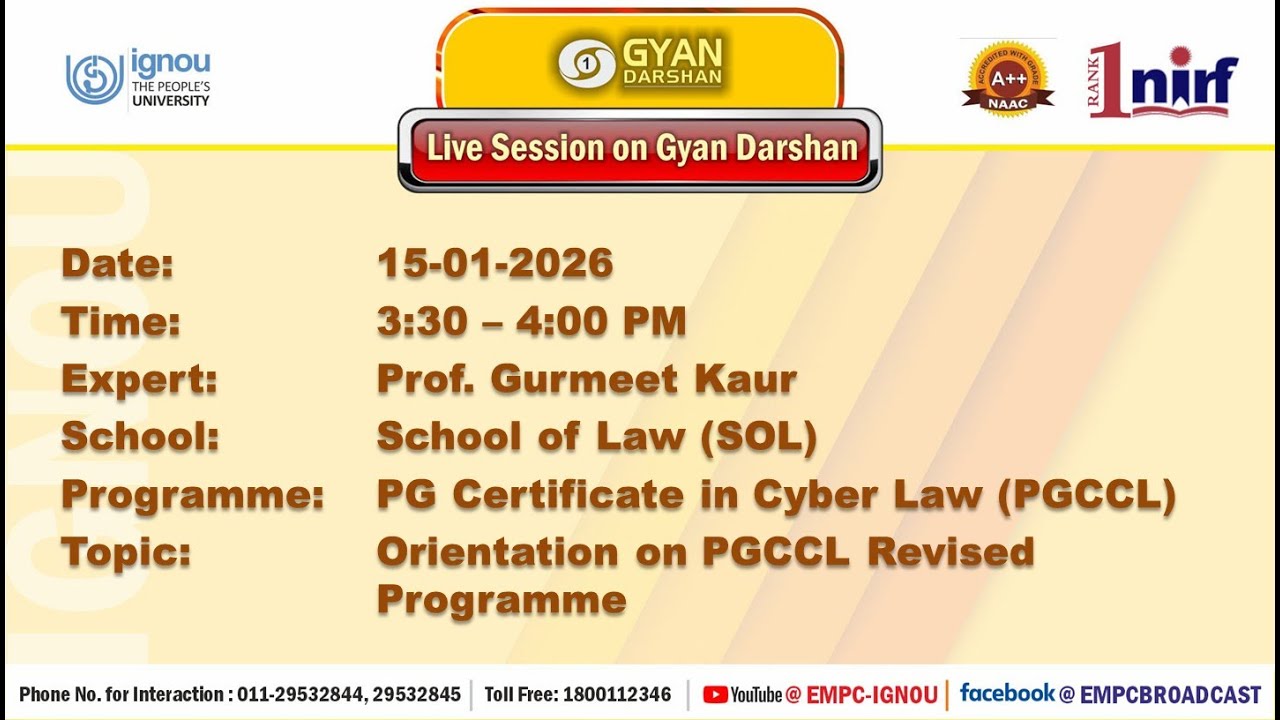 Orientation on PGCCL Revised Programme