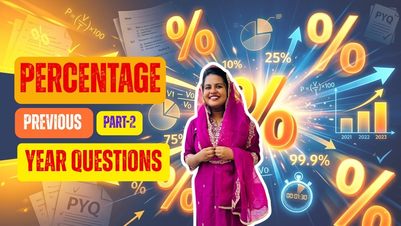 Percentage PYQ Discussion Part 2 🔥 SSC RRB Maths 2026