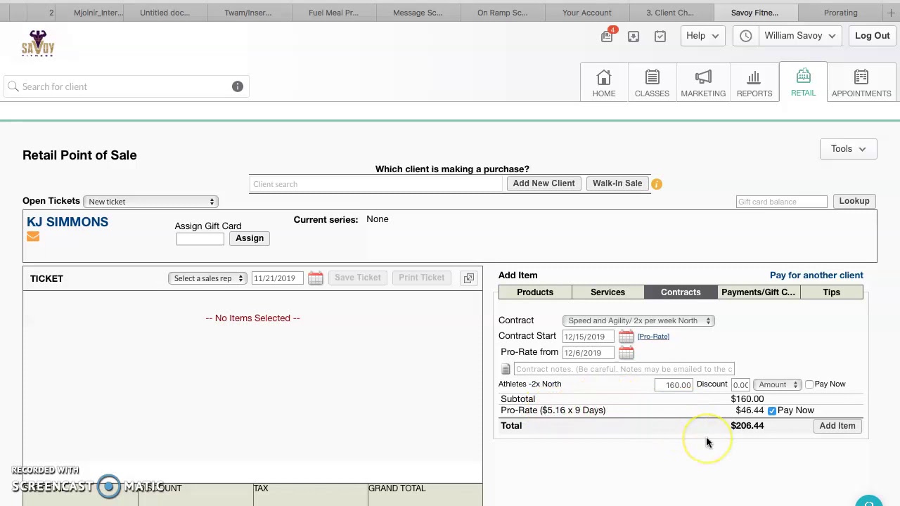 How to Prorate a client with a later start date