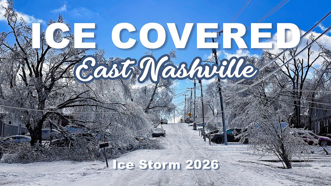 Nashville Ice Storm 2026 | Ride with us through Ice Covered East Nashville