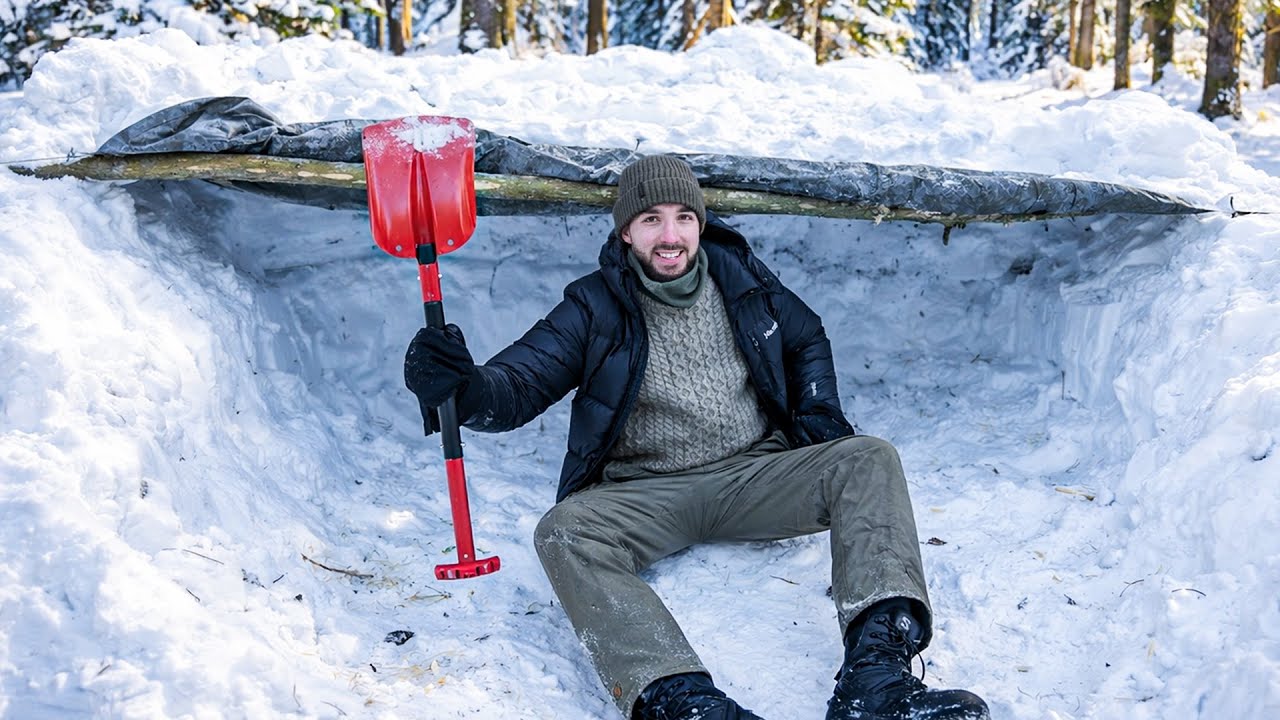 Bandau Pastatyti Sniego Namą Ir Jame Išmiegoti Prie -20°C