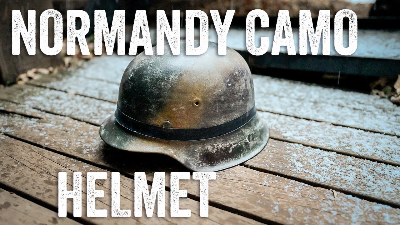 WW2 German M42 Normandy Camo Helmet