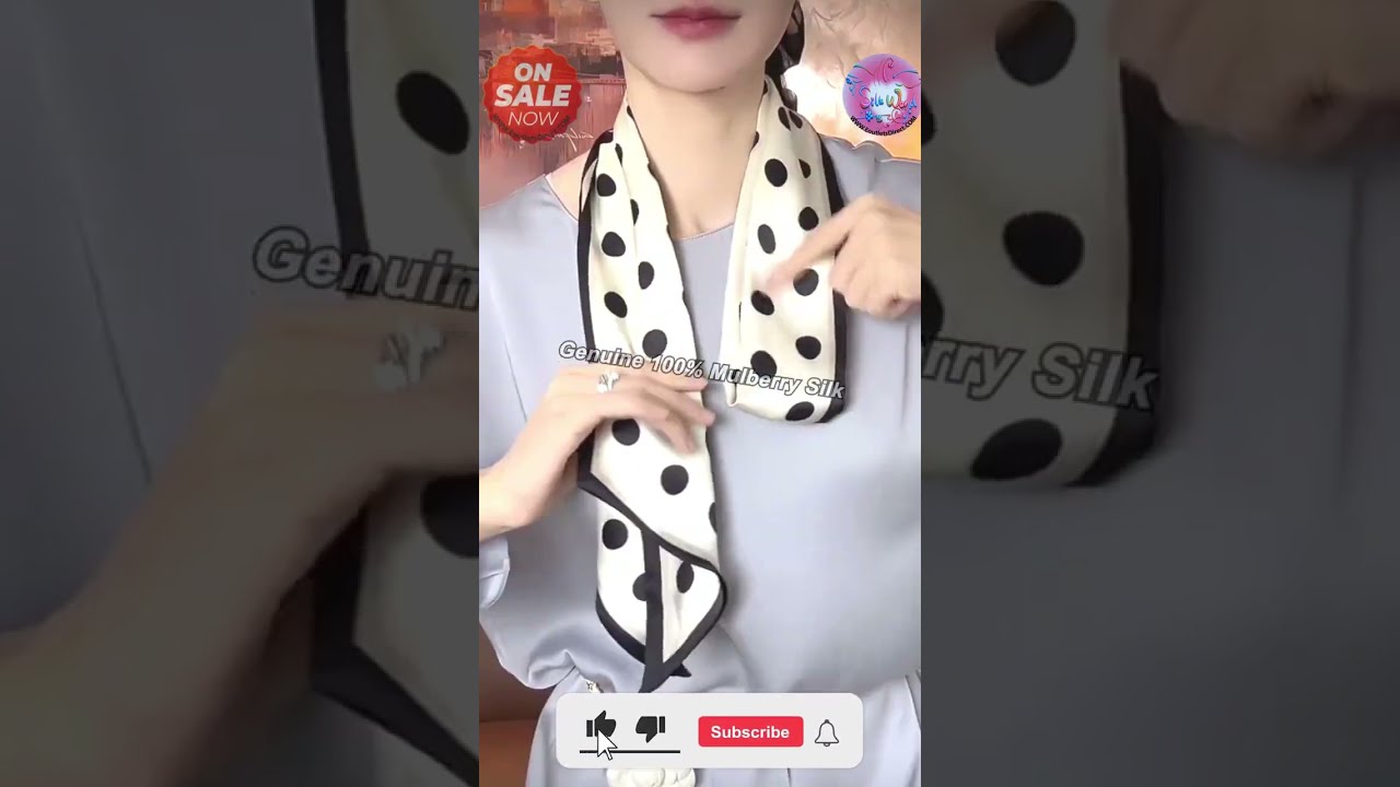 How to Tie a Long Silk Scarf 6in x 60in 15cm x150cm #31 #Short