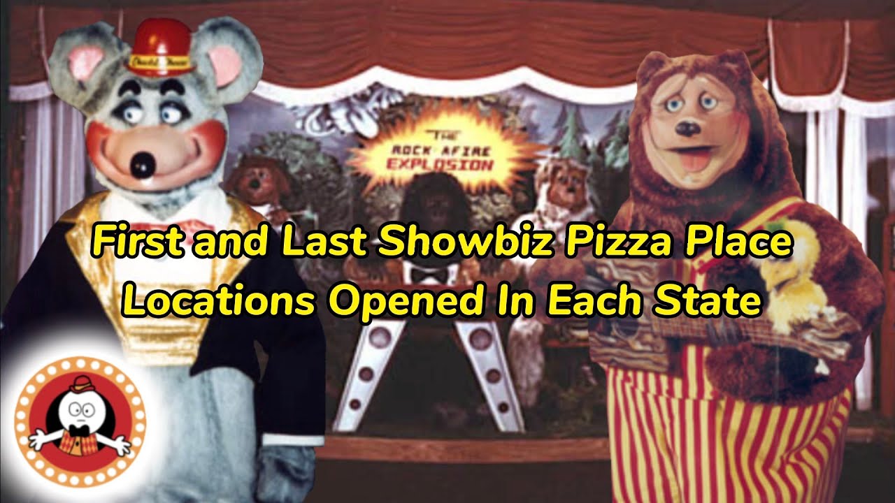 First And Last Showbiz Pizza Place Locations Opened In Each State