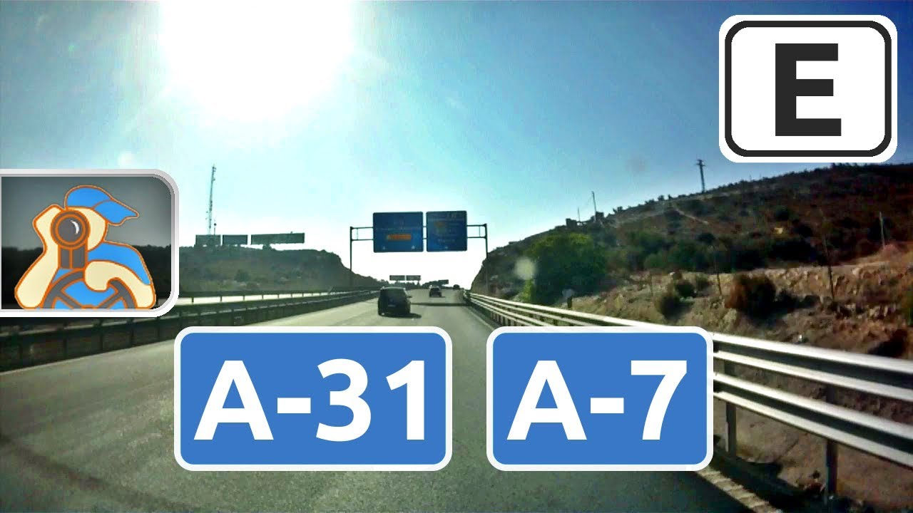 España. A-35, N-344, A-31, A-7 (E15), A30. [ Moixent - Murcia ]