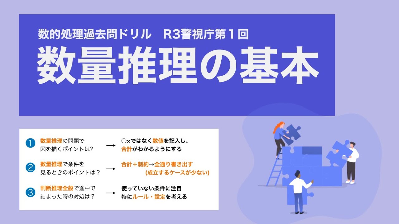 【R3警視庁】数量推理の定番アプローチ【数的処理】