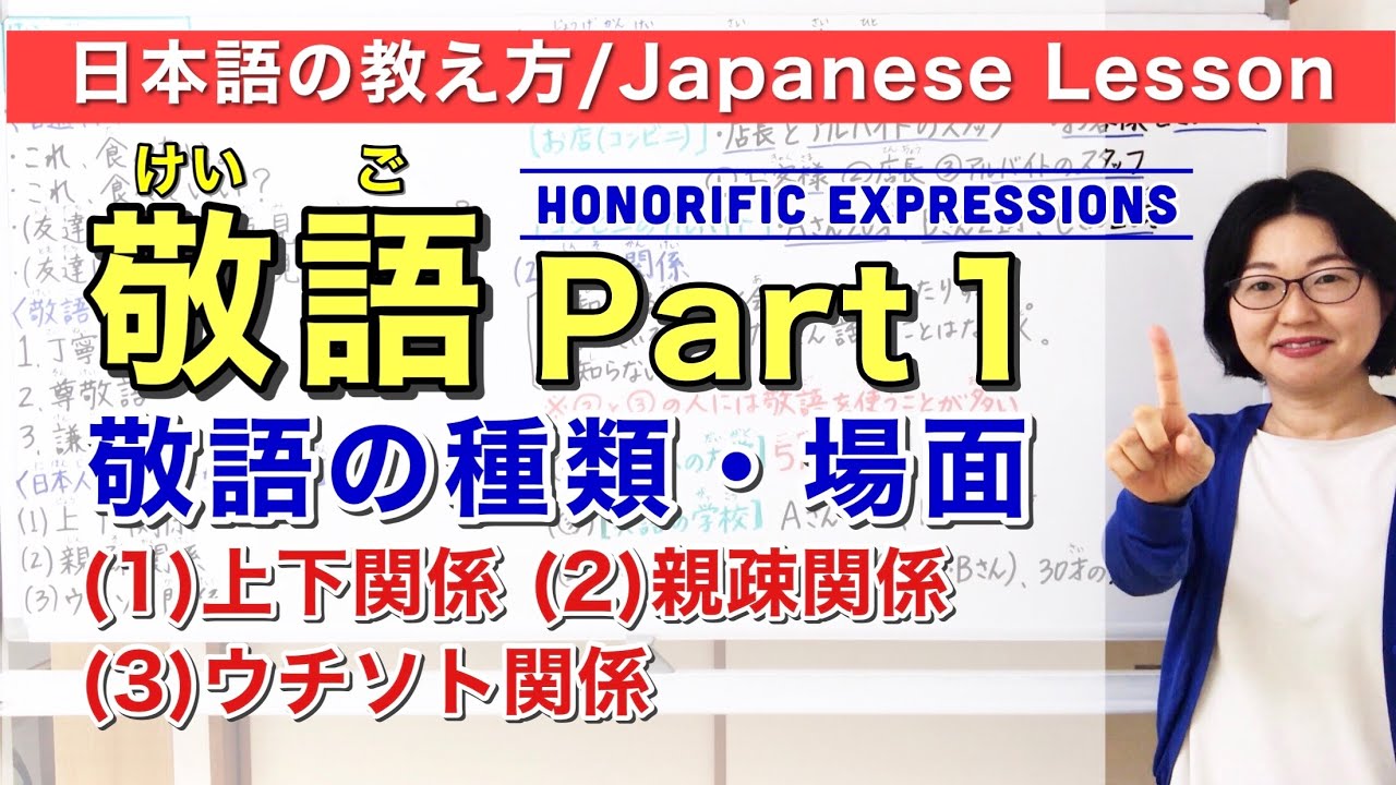 敬語Part 1 敬語の種類/敬語を使う場面/上下関係/親疎関係/ウチソト関係【日本語教師 授業 教え方】Japanese Honorifics/Keigo/みんなの日本語49課・50課[182]