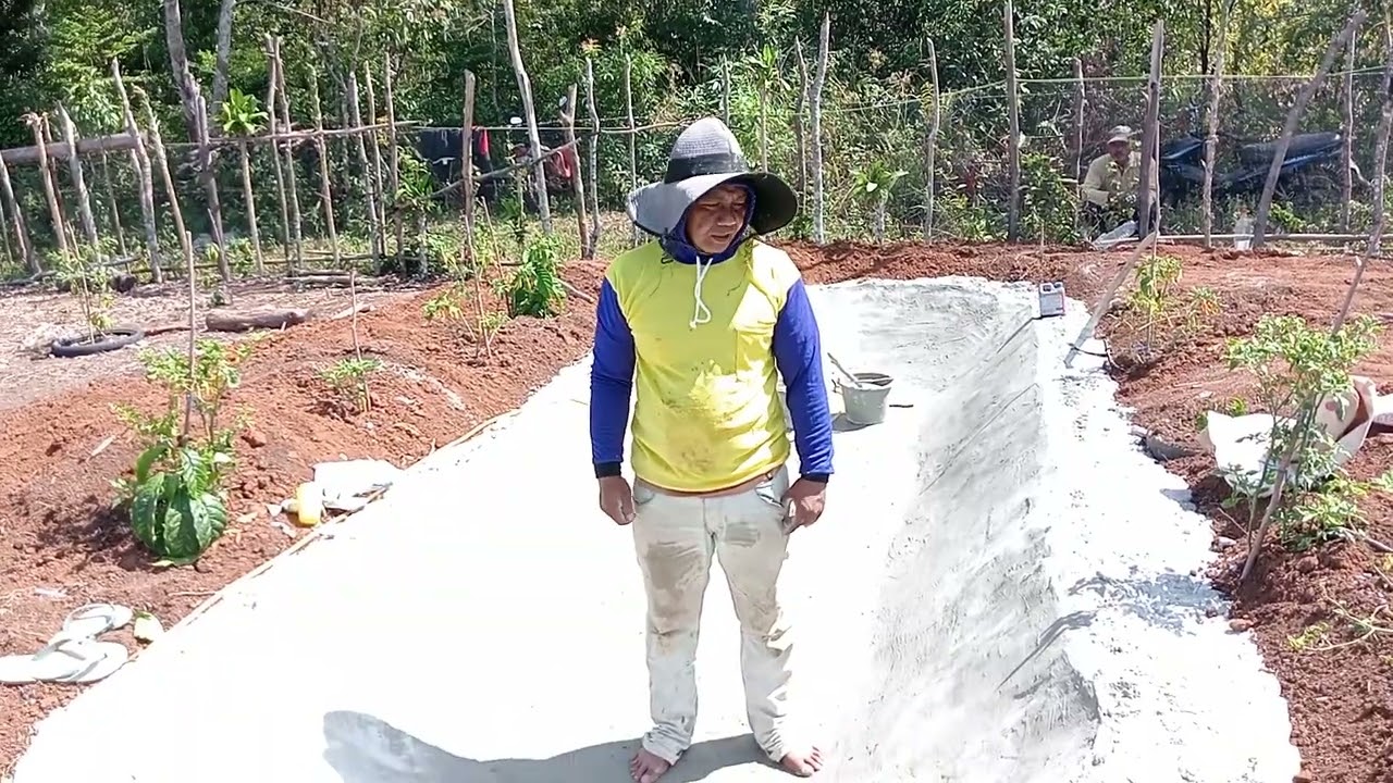 Membuat bak penampung  Air di kebun murah, praktis, tahan lama serta anti bocor dan rembes