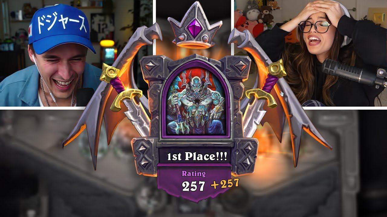 Ludwig Wins His First Hearthstone Game Against Valkyrae