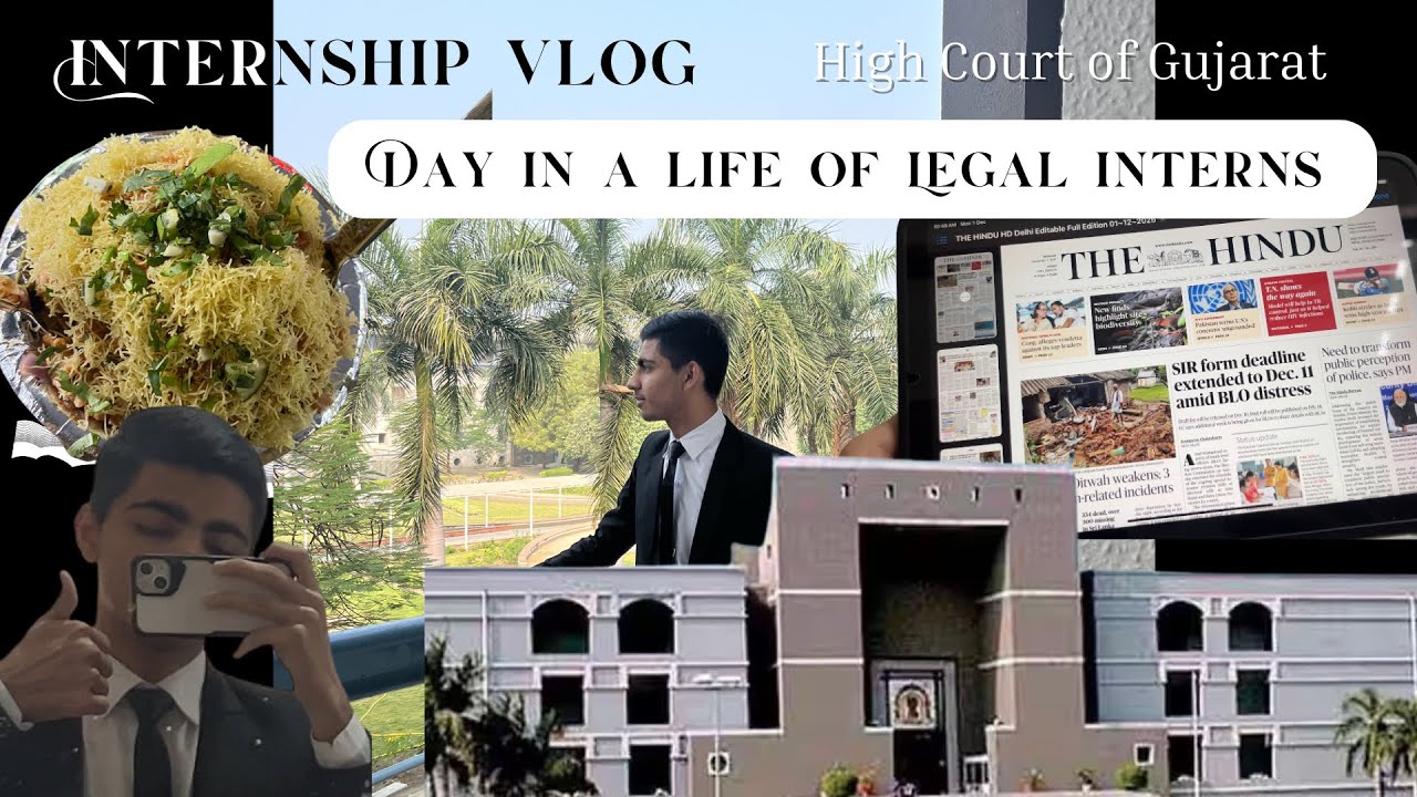 Internship Vlog | Judicial Internship at High Court of Gujarat | Law Student. #internshipvlog #india