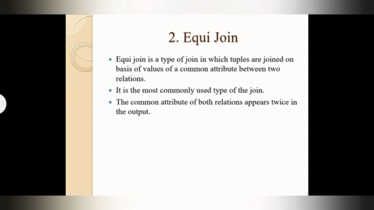 CS403  Define Equi Join in Database Management System || most important interview question|| DBMS