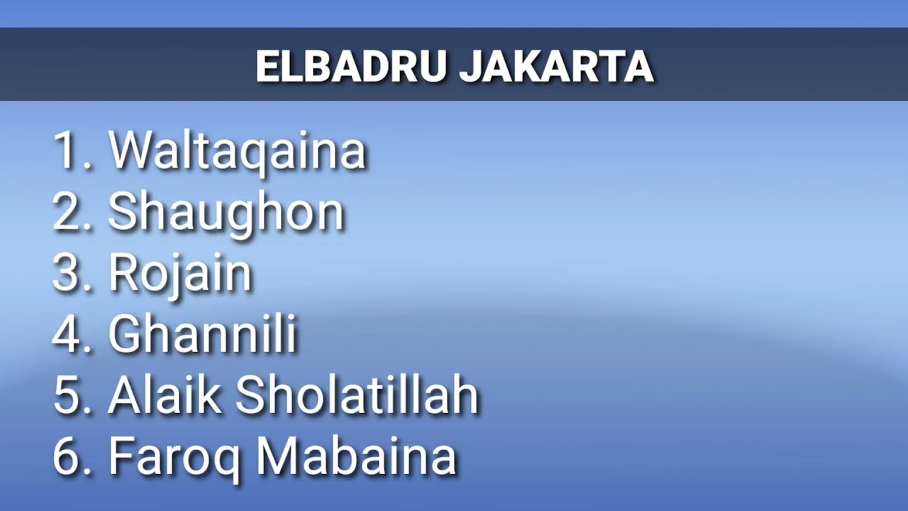 ALBUM REBANA TERBAIK QASIDAH ELBADRU JAKARTA Mp3