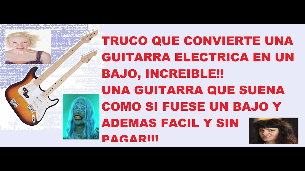 TRUCO, COVERTIR UNA GUITARRA EN UN BAJO HACER QUE SUENE IDENTICA, FENDER MARSHALL ROLAND LANEY ENGL