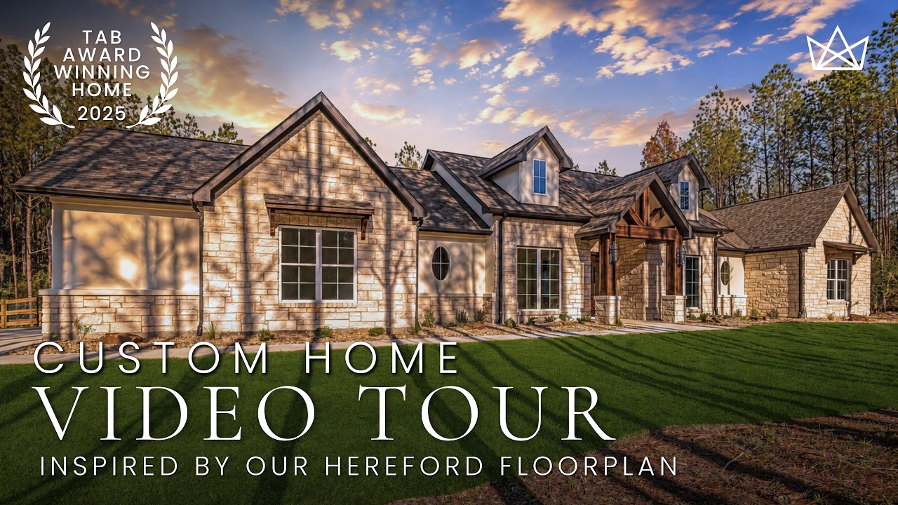 This Farmhouse-inspired custom home is a must-watch!  | By Royal Texan Homes