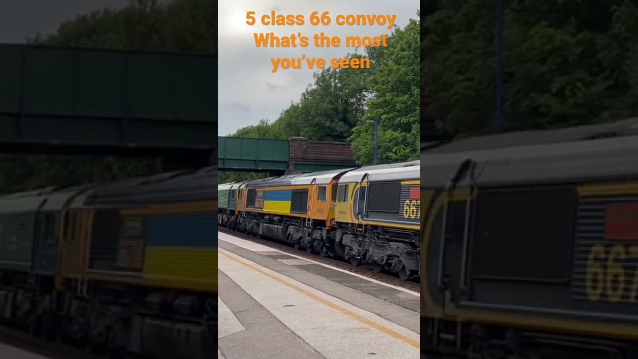 Amazing 5 locomotive class 66 freight train convoy gbrf uk what is the biggest convoy you&rsquo;ve seen ?