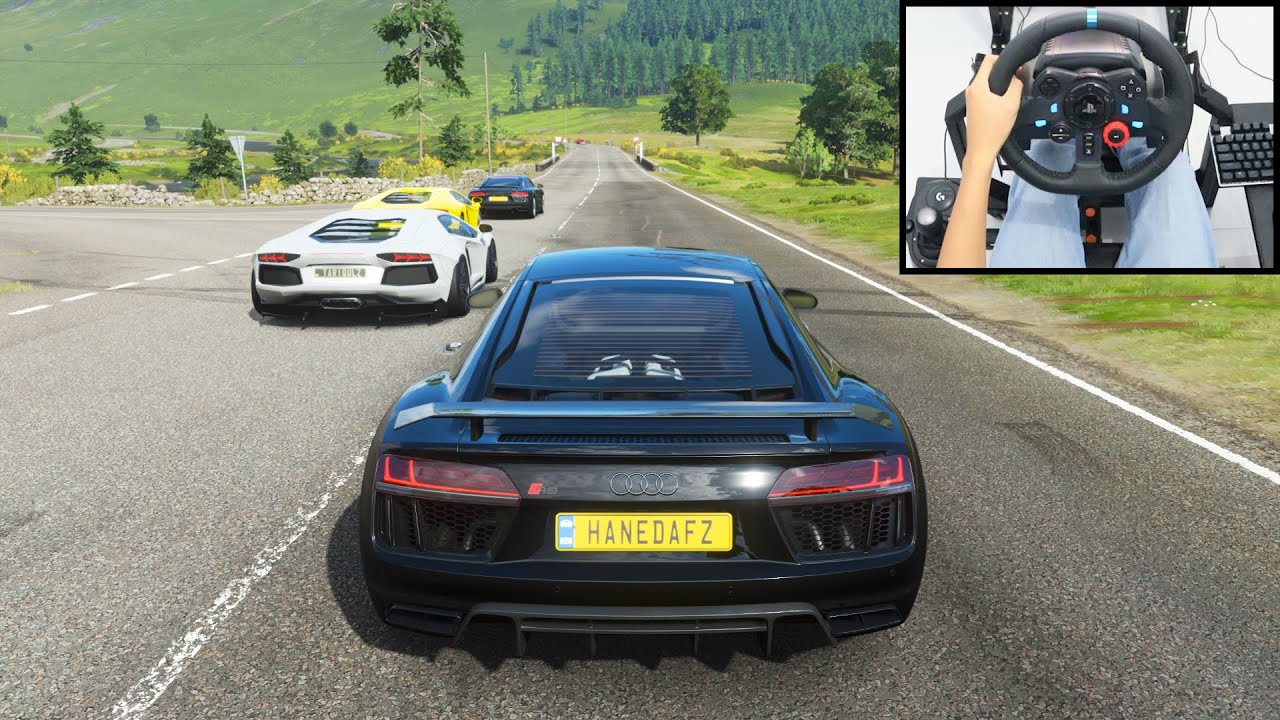 Audi R8 V10 Plus & Lamborghini Aventador - Forza Horizon 4 | Logitech g29 gameplay