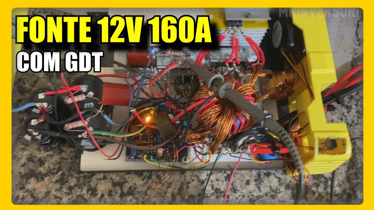 💥 FIZ UMA FONTE CHAVEADA 12V 160A COM TRAFO DRIVER BRUTA ! SMPS 👌