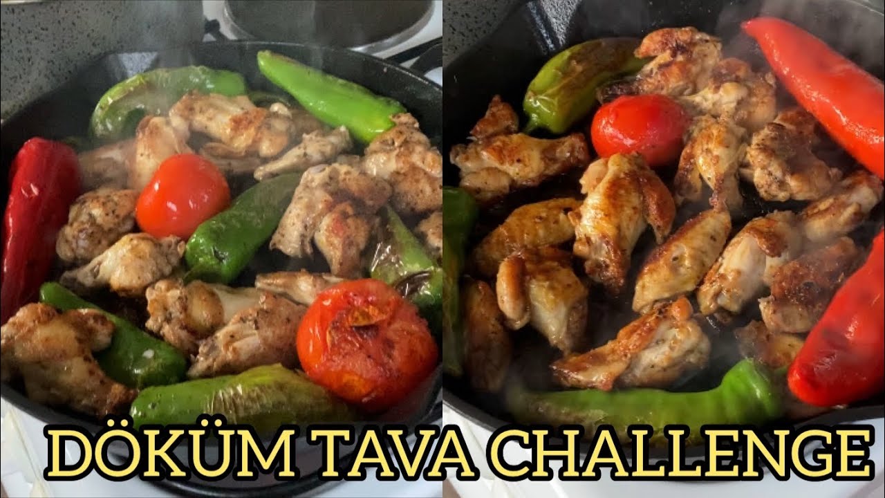 DÖKÜM TAVA CHALLENGE II 😵🔥-  KANAT SHOW🥓 (SESSİZ YEMEK)
