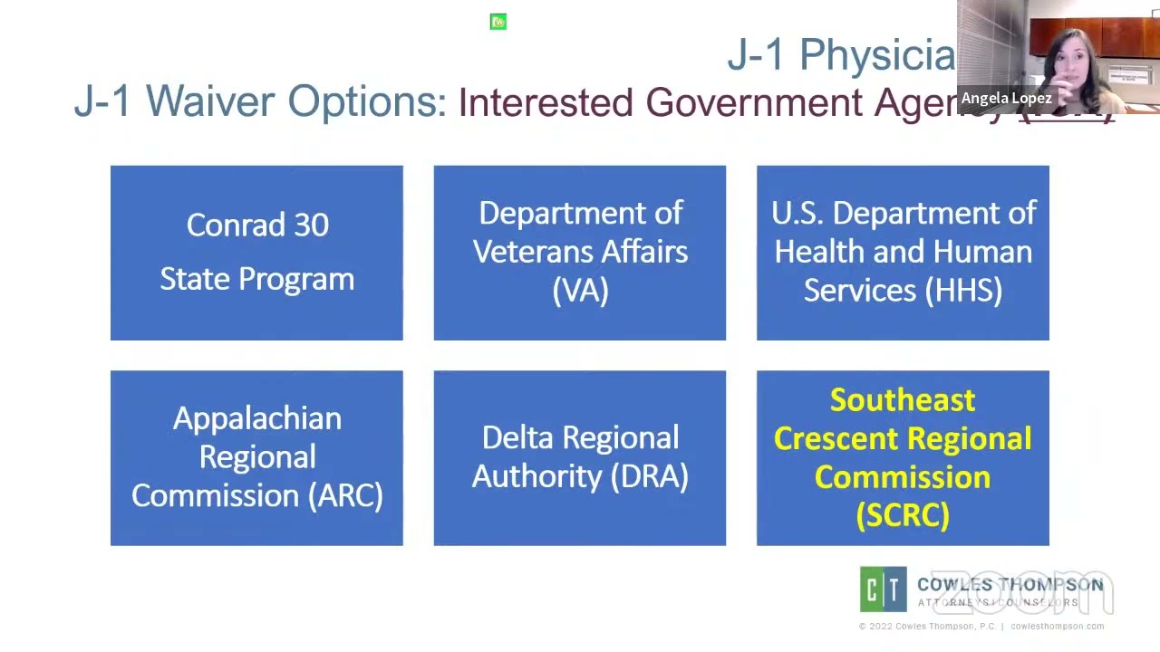 J1 Physician Series - J-1 Waiver Options