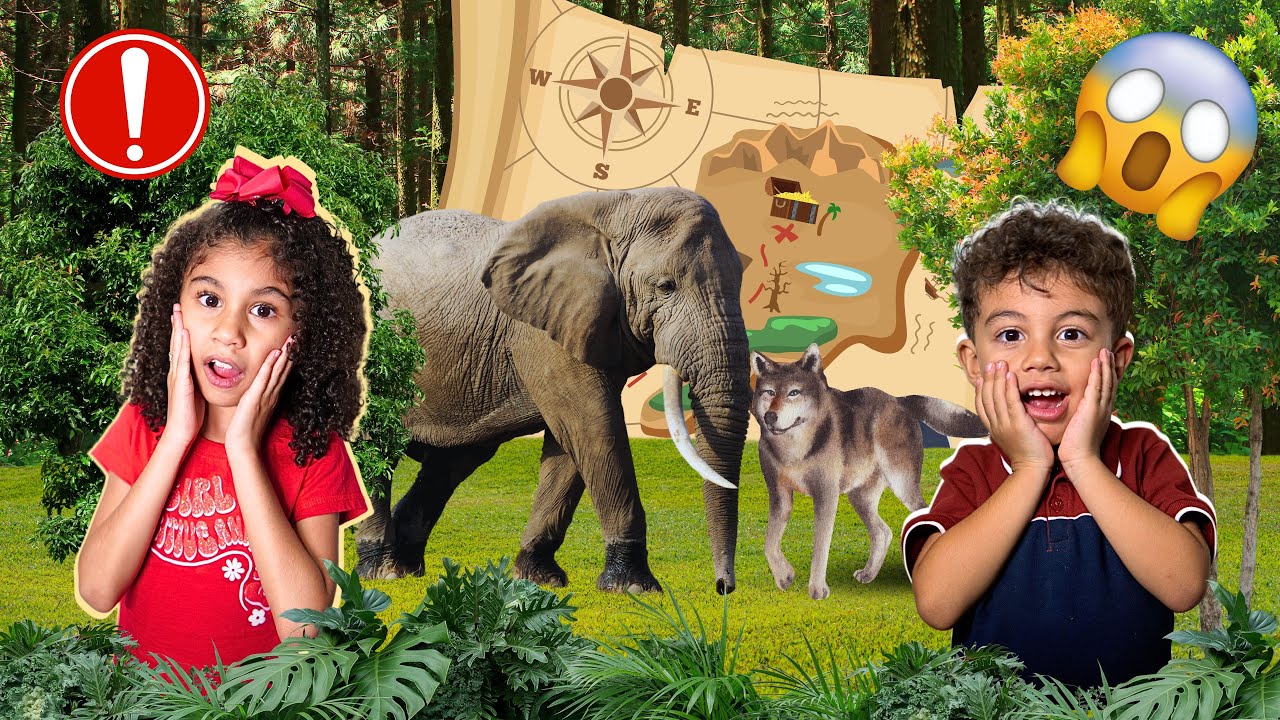 Esther e Lucas em uma Aventura na Floresta