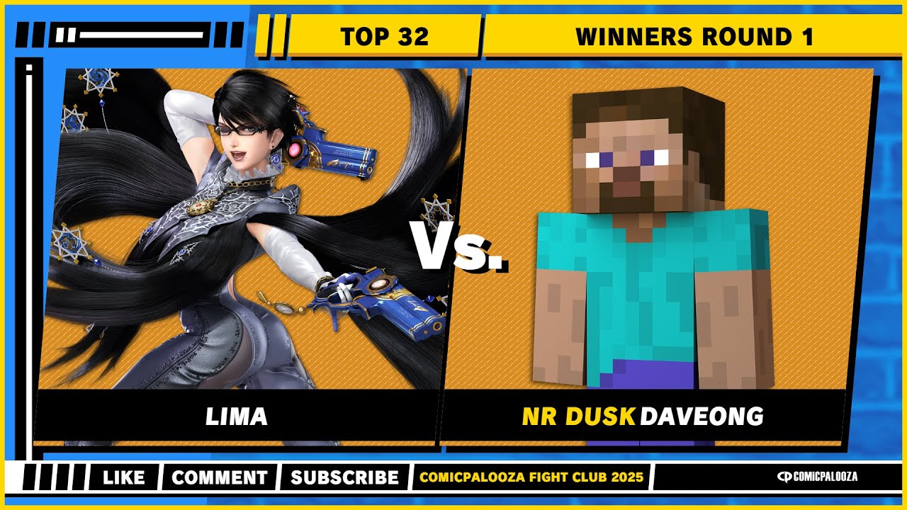 Comicpalooza 2025 - Winners Round 1 - Lima (Bayonetta) VS Daveong (Steve) - Ultimate Singles