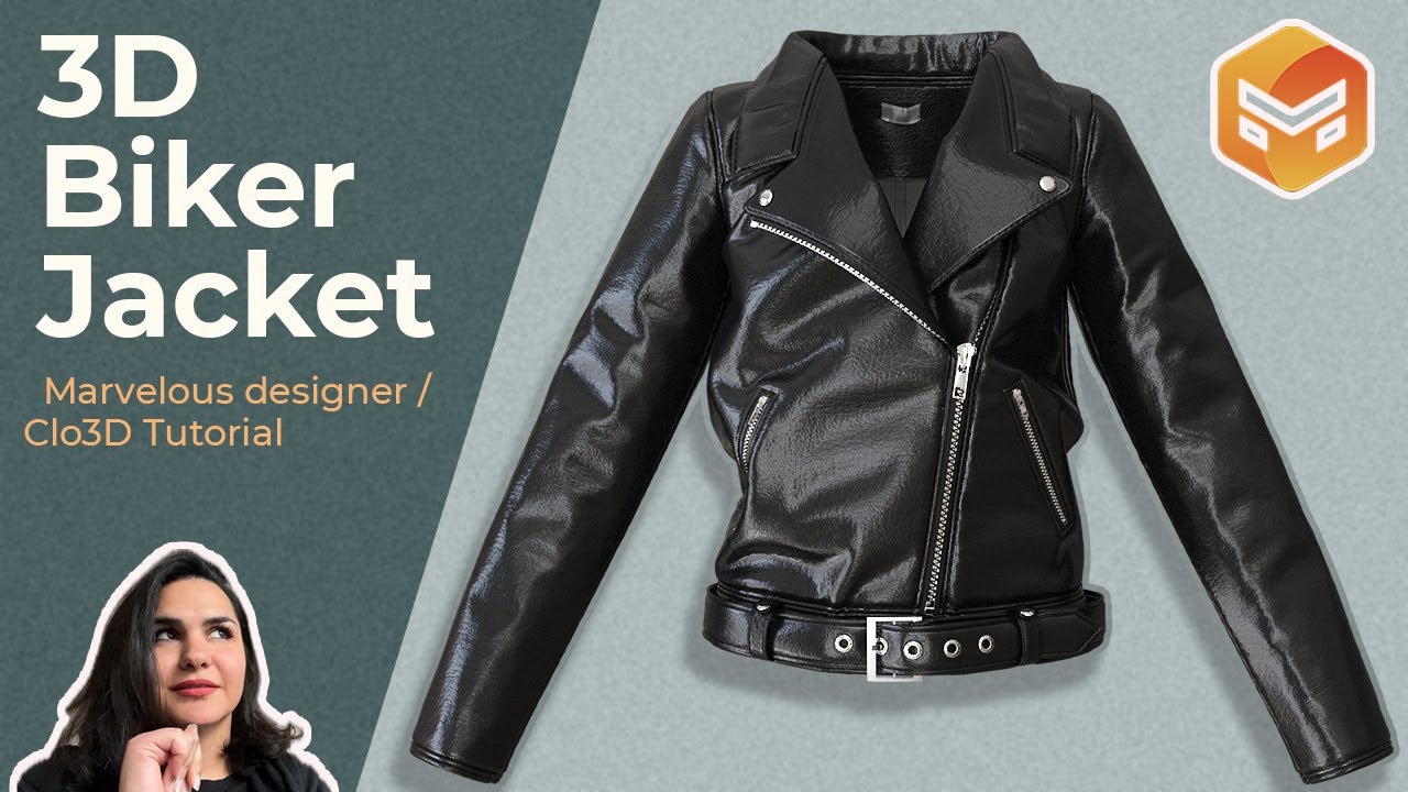 Biker Jacket tutorial in Marvelous designer/ Clo3d from a reference with English narrative